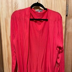 3/$10 Pink Tunic Length Cardigan- Jamby Style